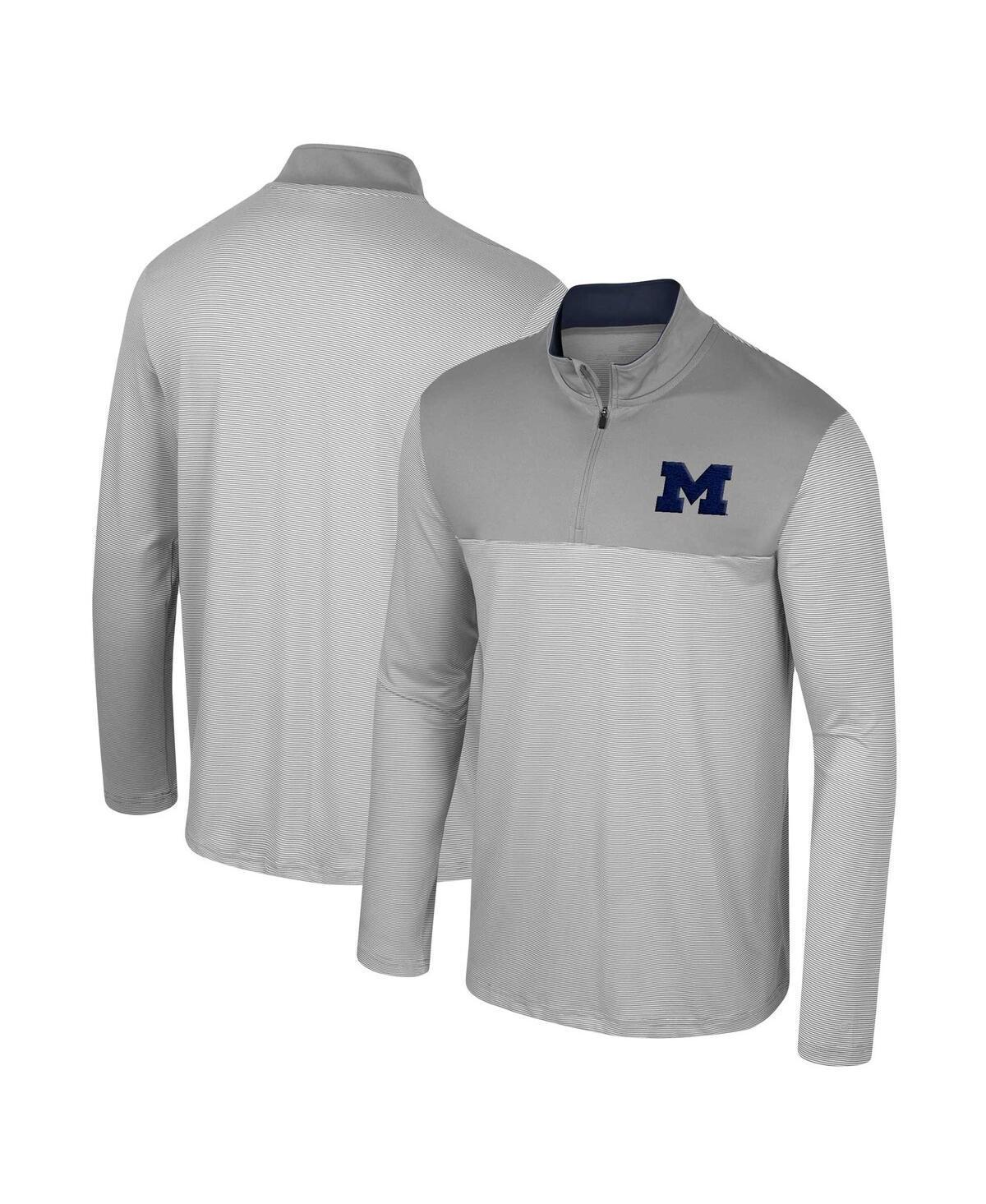 Mens Colosseum Gray Clemson Tigers Tuck Quarter-Zip Top Product Image