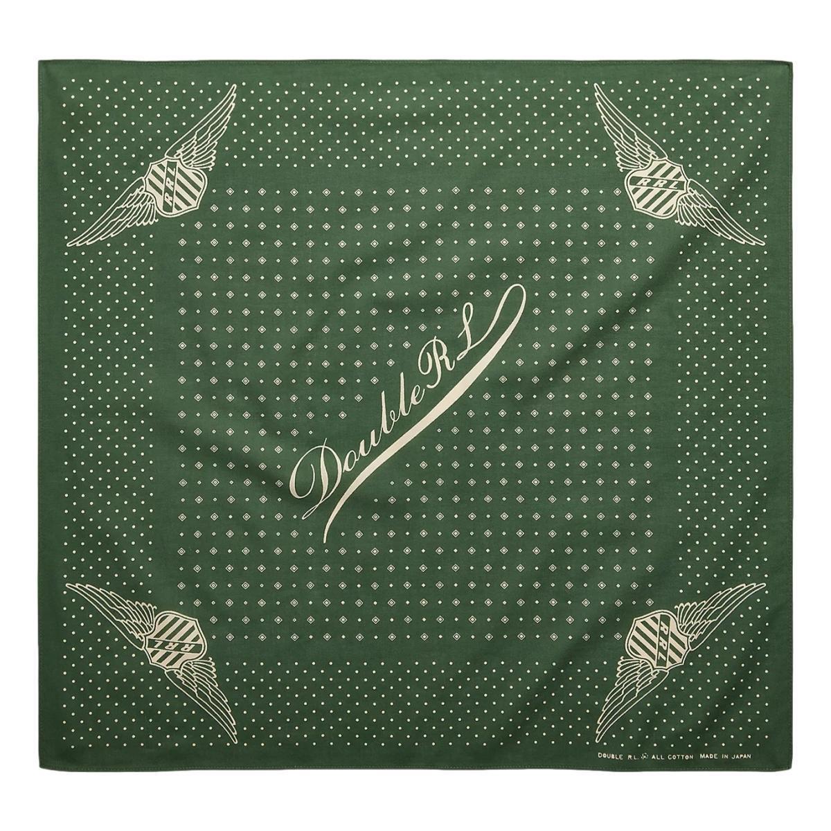 Logo Cotton Bandanna Faded Green Cream Product Image