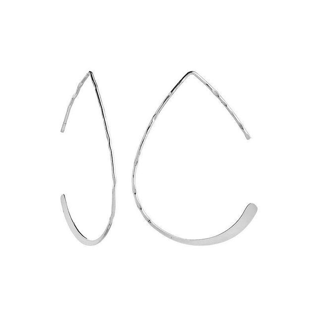 MC Collective Teardrop Threader Earrings, Womens, Sterling Silver Product Image