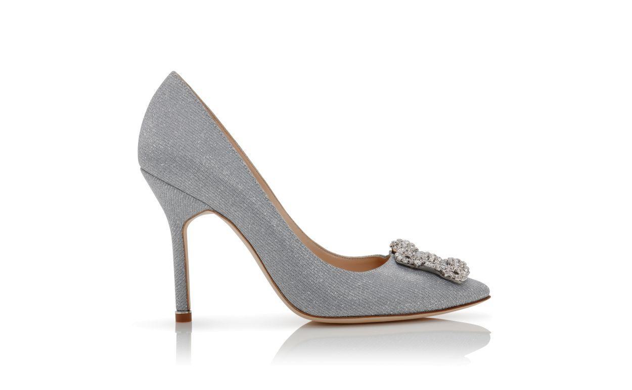 HANGISI GLITTER Silver Glitter Jewel Buckle Pumps Product Image