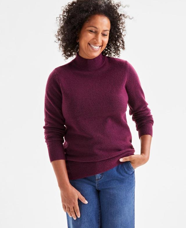 Style & Co Womens Cozy Mock-Neck Long-Sleeve Sweater, Created for Macys Product Image