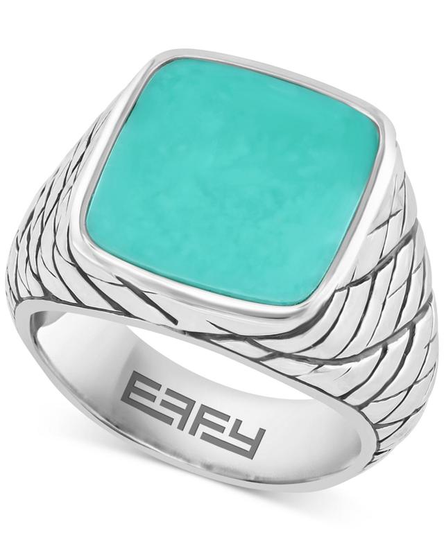 Effy Mens Turquoise Ring Sterling Silver Product Image