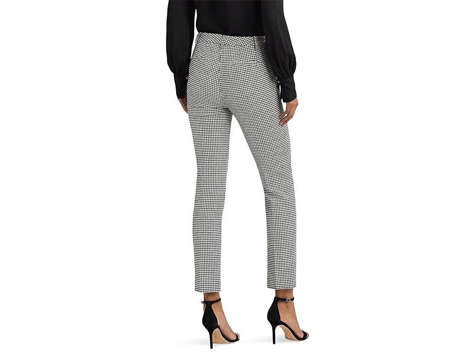 Lauren Ralph Lauren Houndstooth Twill Cropped Pants (Black/Mascarpone Cream) Women's Casual Pants Product Image