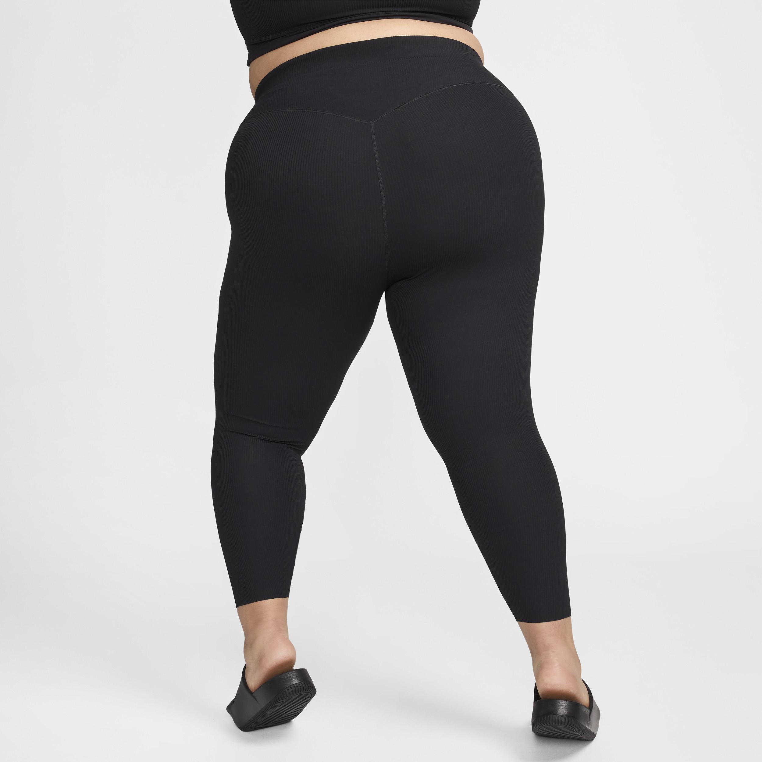 Nike Women's Zenvy Rib Gentle-Support High-Waisted 7/8 Leggings (Plus Size) Product Image