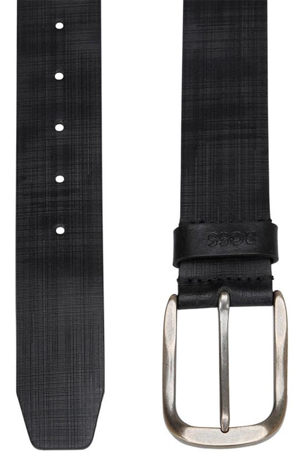 HUGO BOSS Jabel Leather Belt In Black Product Image