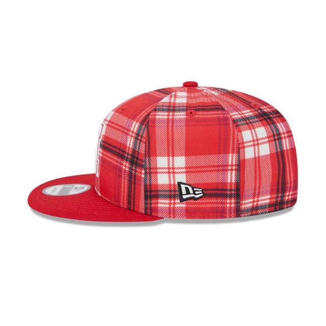 Nebraska Cornhuskers Plaid 9FIFTY Snapback Hat Male Product Image