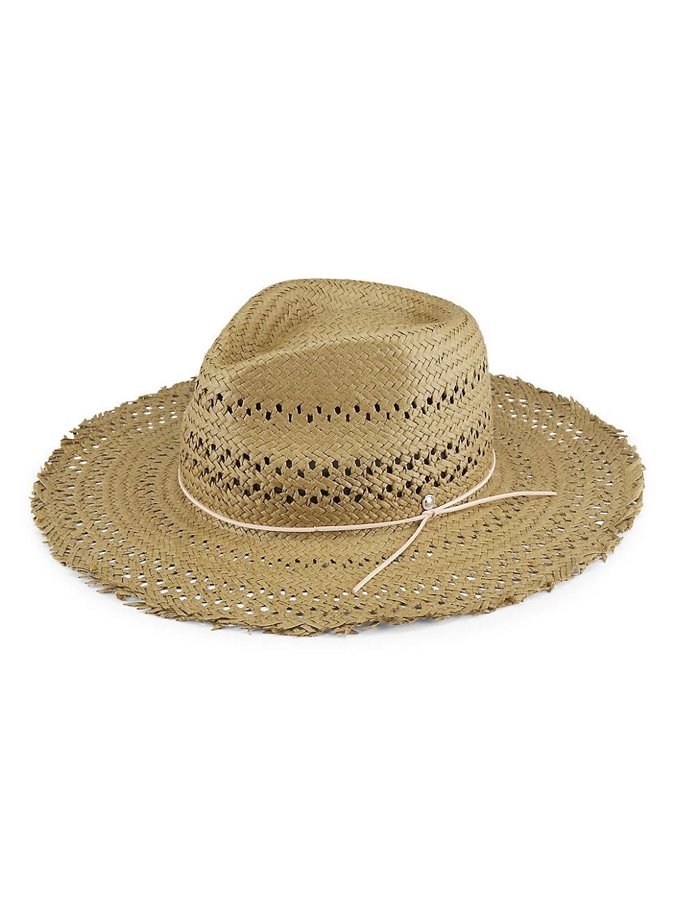 Womens Elle Perforated Straw Fedora Product Image