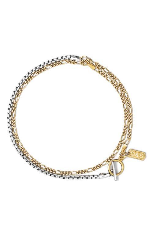 Mens Goldplated Sterling Silver Dual Chain Bracelet Product Image