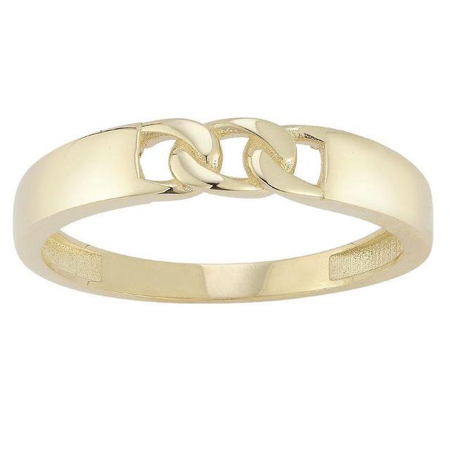 LUMINOR GOLD 14k Gold Tri Curb Link Ring, Womens Yellow Product Image