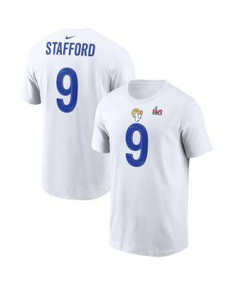 Mens Nike Matthew Stafford White Los Angeles RamsSuper Bowl Lvi Bound Name and Number T-shirt Product Image