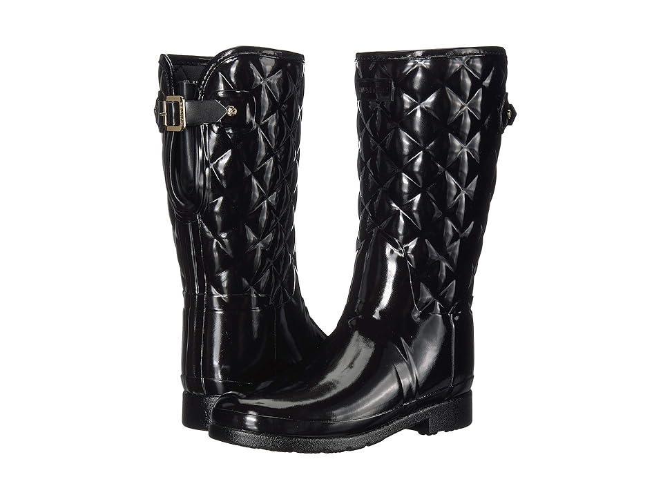 Hunter Refined Gloss Quilted Waterproof Boots Product Image