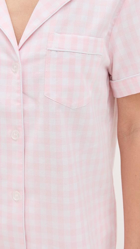 Petite Plume Gingham Shorts Pj Set | Shopbop Product Image