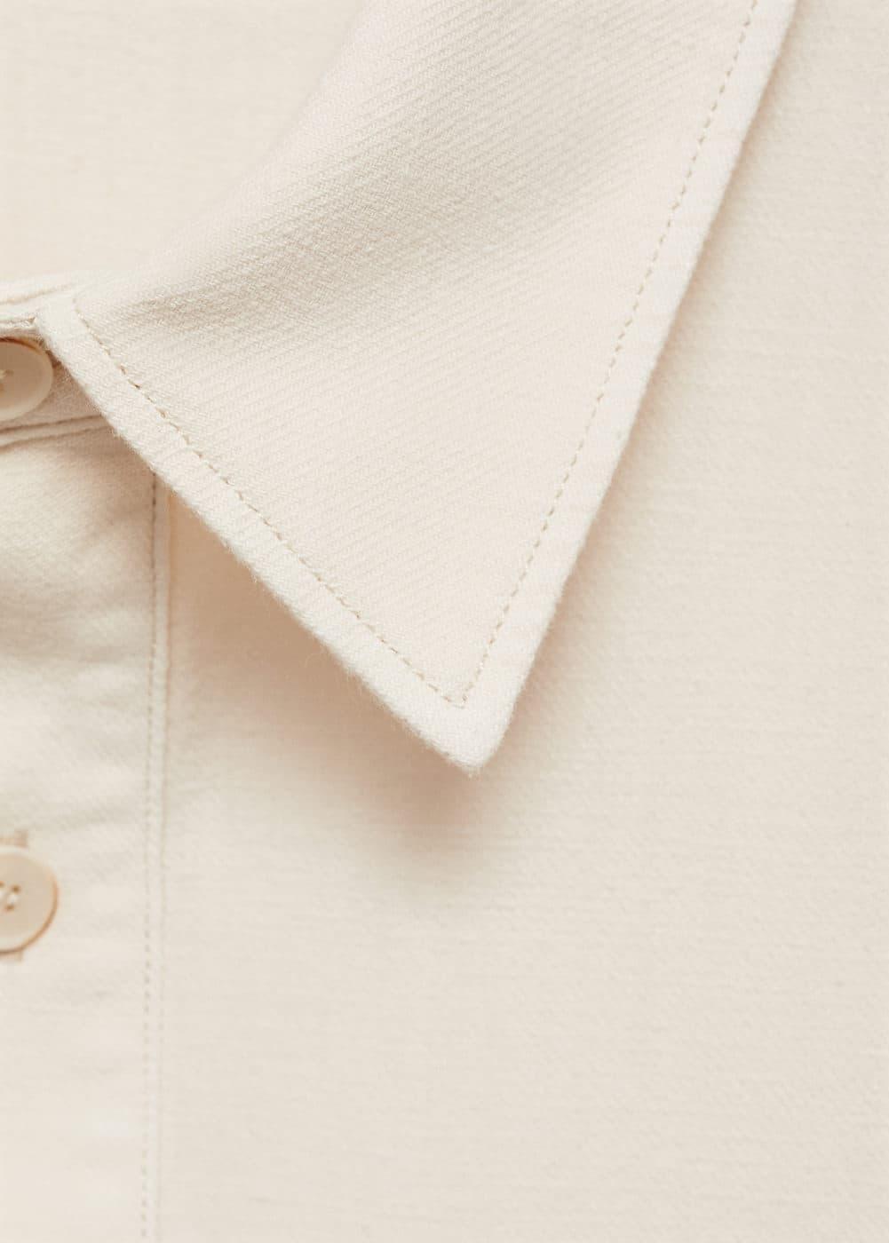 MANGO MAN - Chest-pocket cotton shirt off whiteMen Product Image