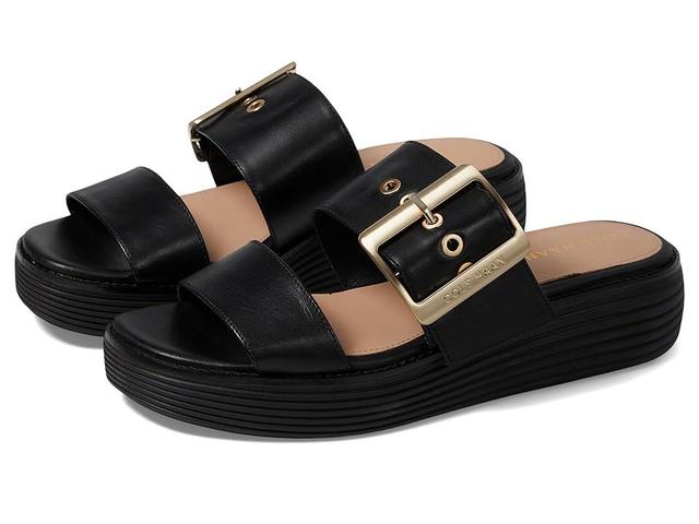 Womens OriginalGrand Buckle-Accented Leather Slide Sandals Product Image