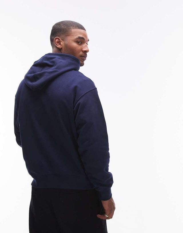 ARKET relaxed terry hoodie in blue Product Image