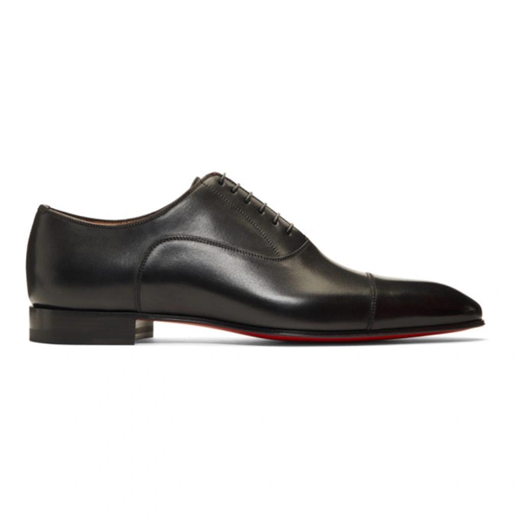 CHRISTIAN LOUBOUTIN Grecco Leather Oxford Dress Shoes In Black Product Image