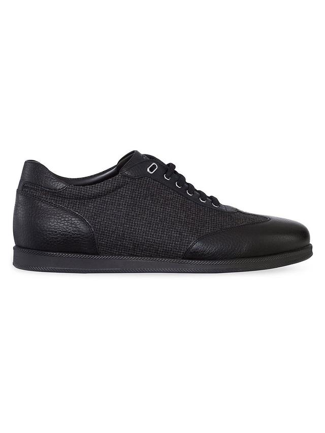 Mens Sneakers with Deerskin Leather Product Image