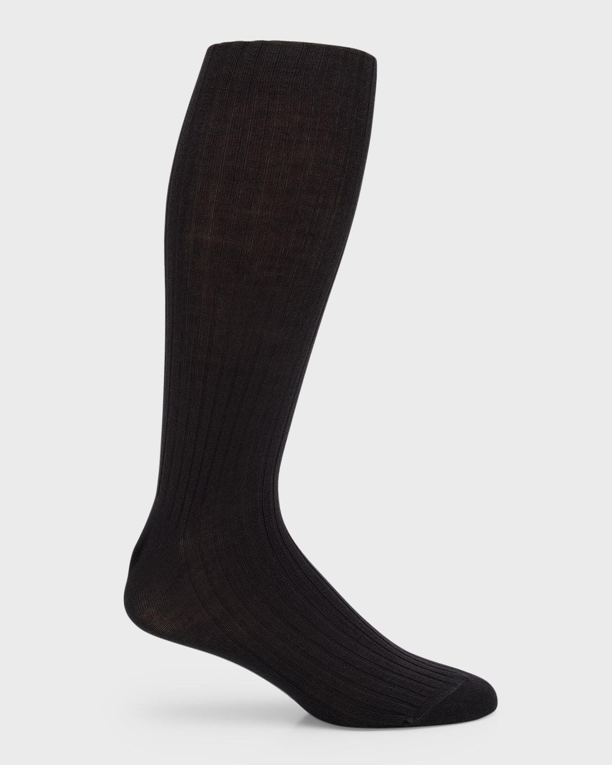 Mens 3-Pack Ribbed Wool Over-Calf Socks Product Image