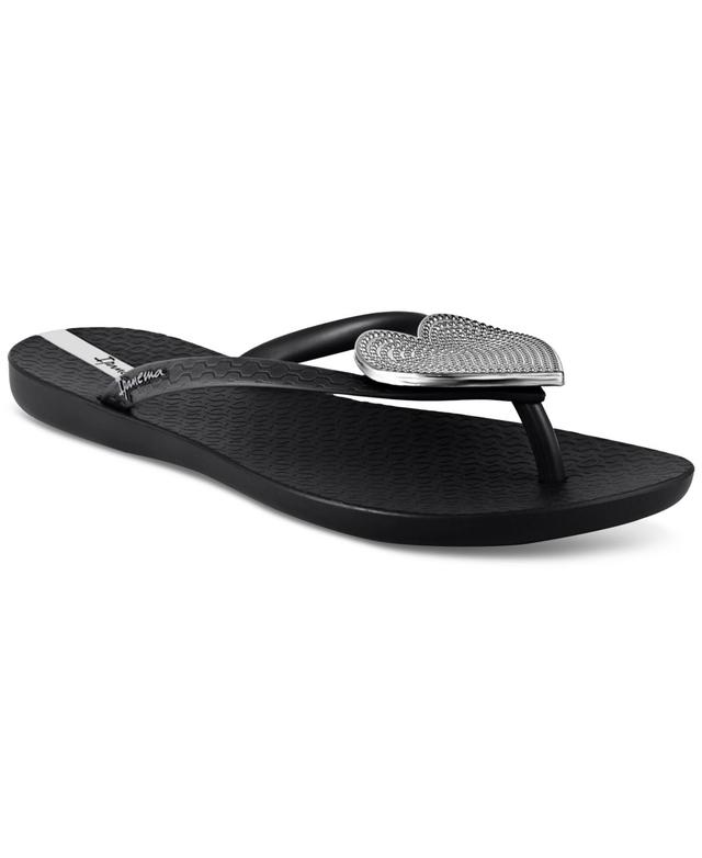 Ipanema Womens Wave Heart Sparkle Flip-flop Sandals - Black Product Image