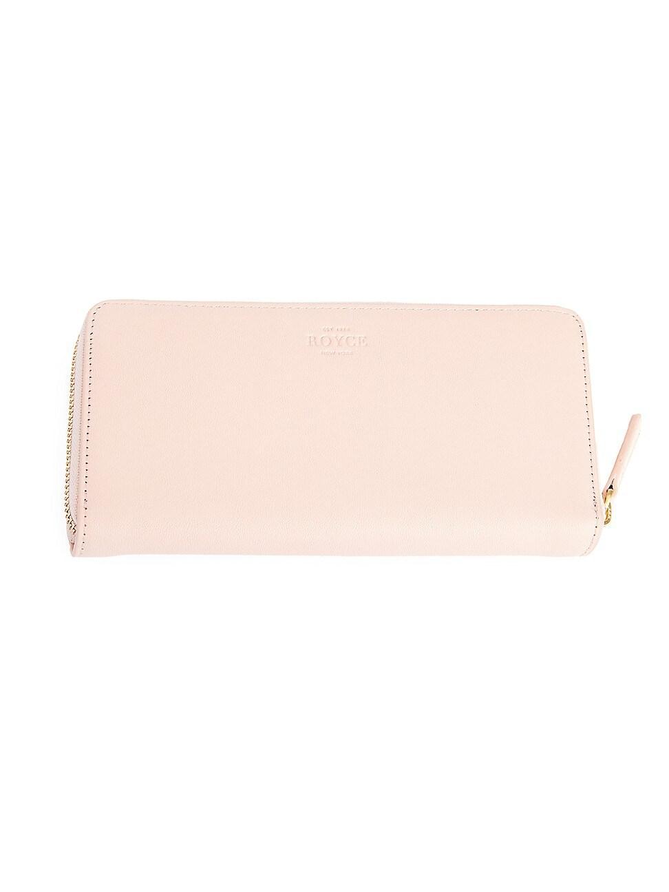 Womens RFID-Blocking Zip-Around Leather Wallet Product Image