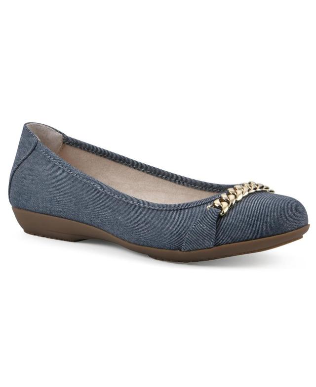 Cliffs by White Mountain Charmed Womens Ballet Flats Blue Smo Product Image