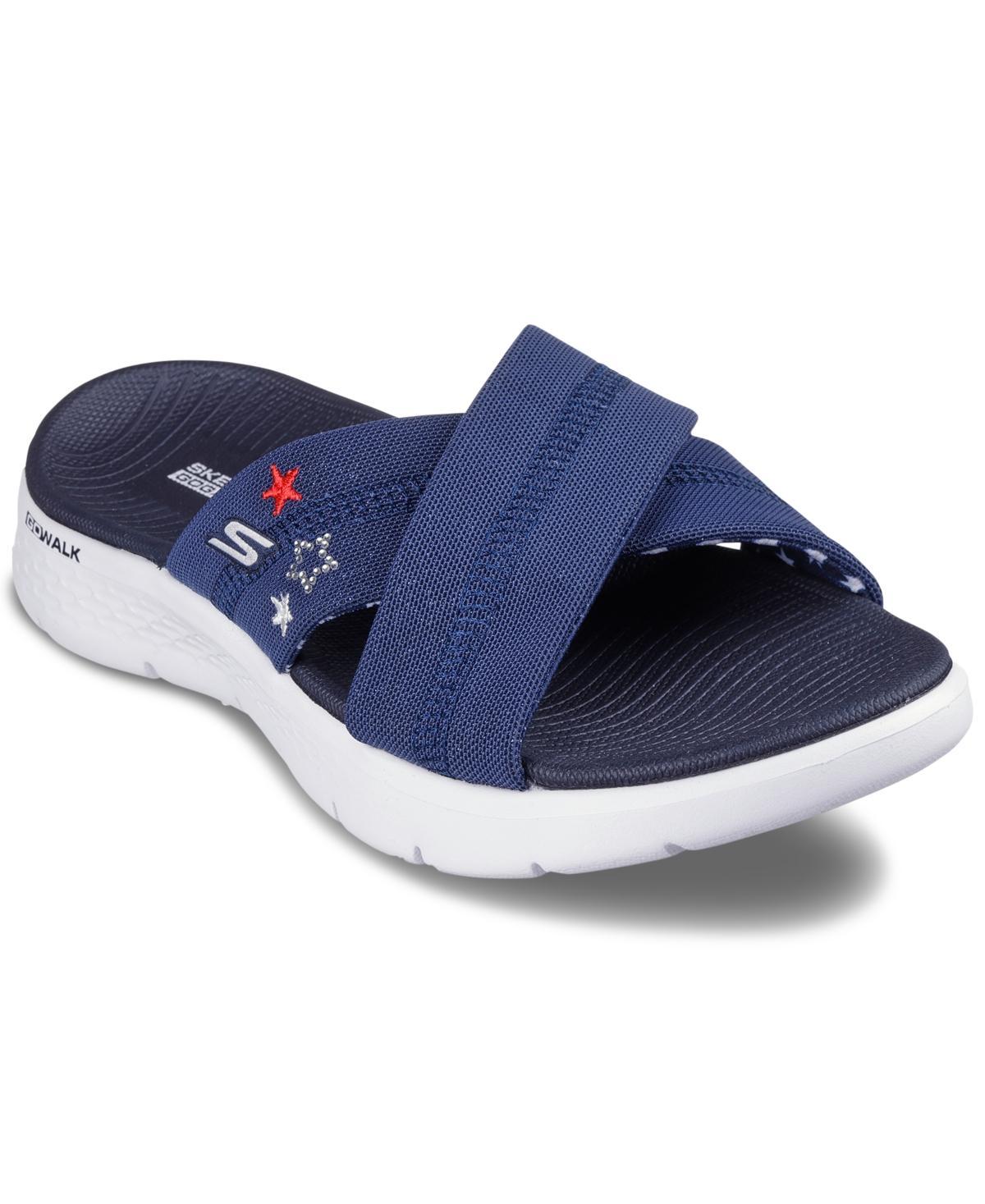 Skechers Womens Go Walk Flex Sandal - Patriotic Casual Sandals from Finish Line - Wnv-white/ Product Image