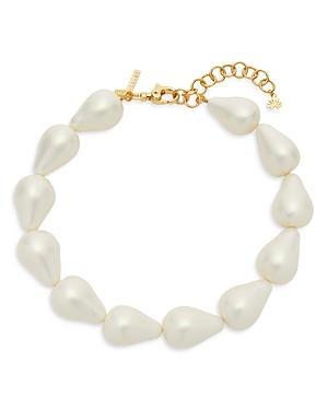 Lele Sadoughi Wilma Imitation Pearl Necklace in 14K Gold Plated, 16 Product Image