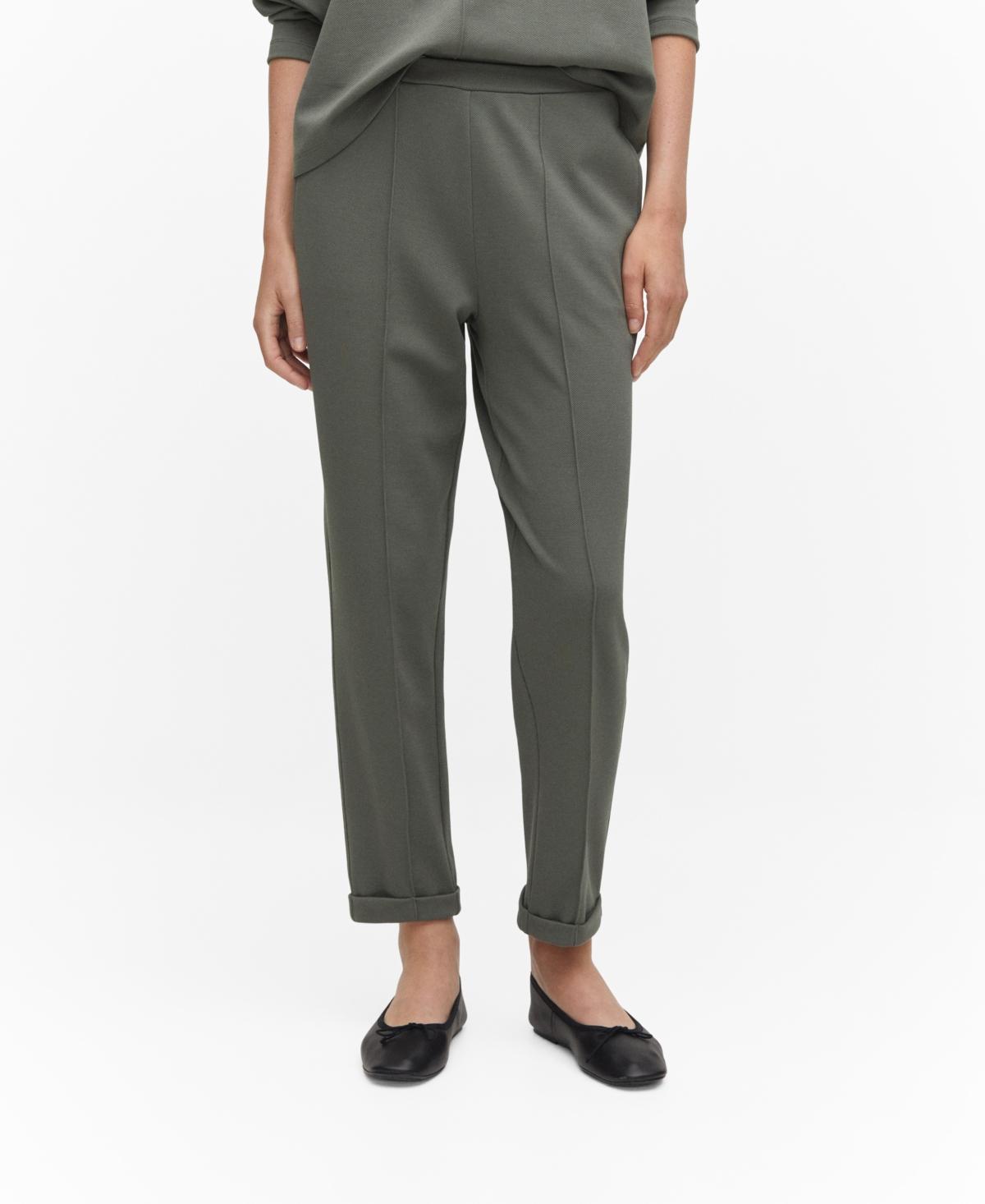 MANGO Cuffed Seam Detail Lounge Pants Product Image