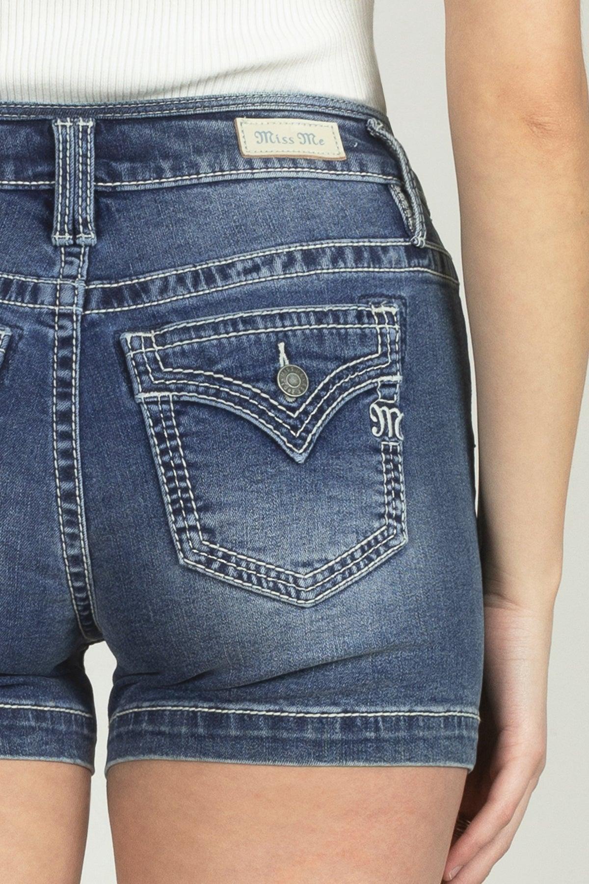 High Rise Denim Shorts Product Image