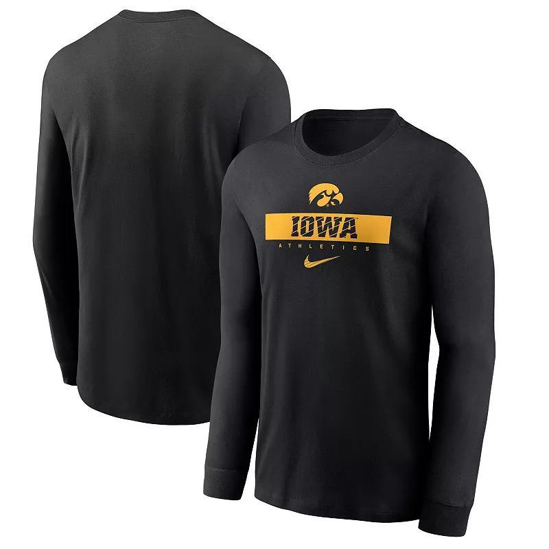 Nike Mens Black Iowa Hawkeyes 2024 Sideline Legend Performance Long Sleeve T-Shirt Product Image