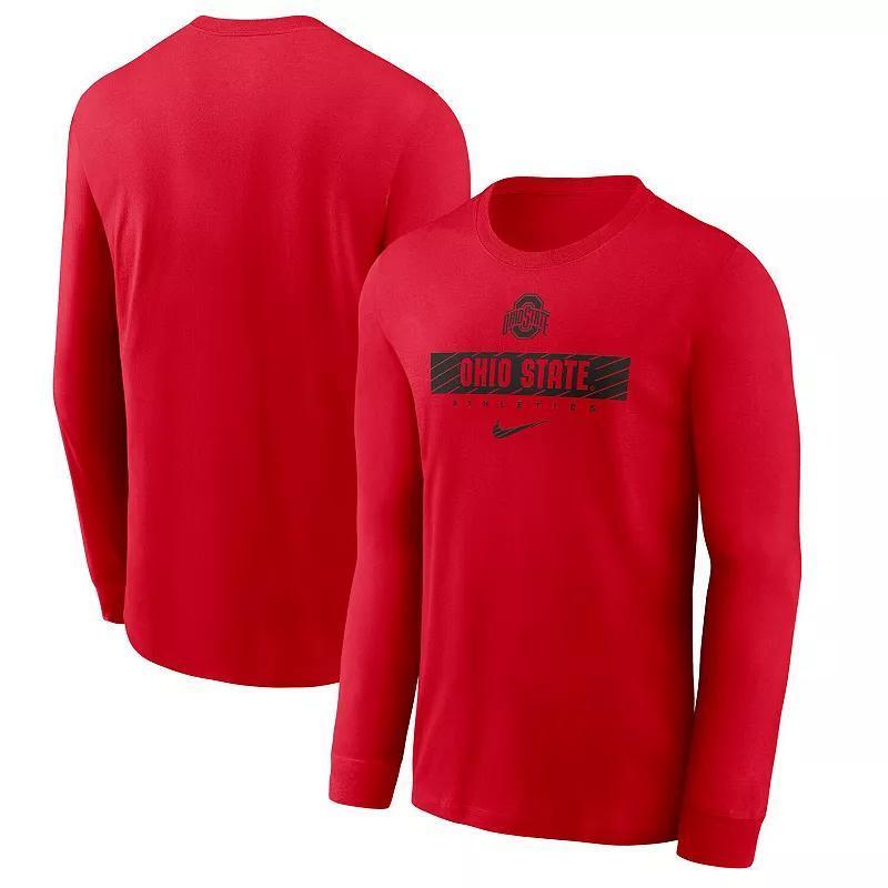 Nike Mens Scarlet Ohio State Buckeyes 2024 Sideline Legend Performance Long Sleeve T-Shirt Product Image