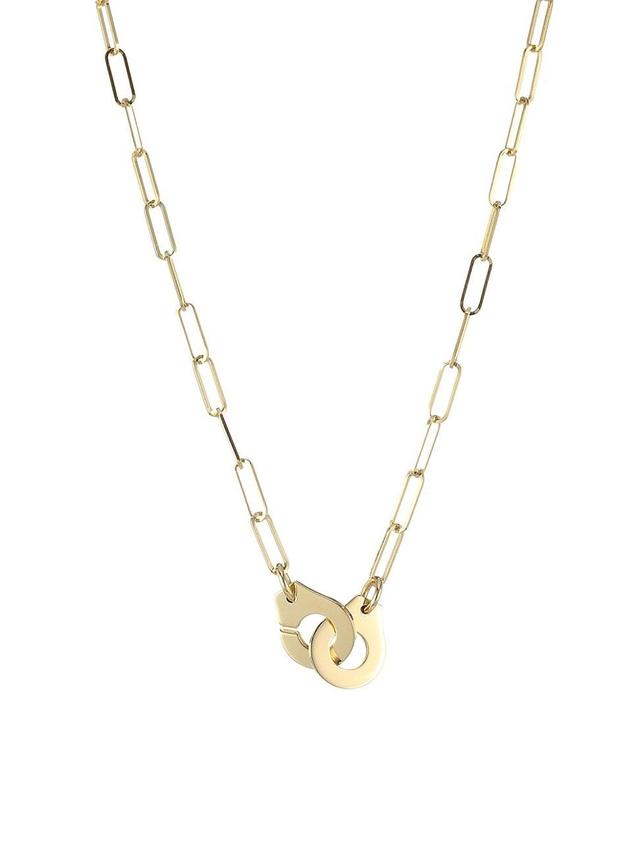 Womens Menottes Dinh Van R10 18K Yellow Gold Handcuff Chain Necklace Product Image