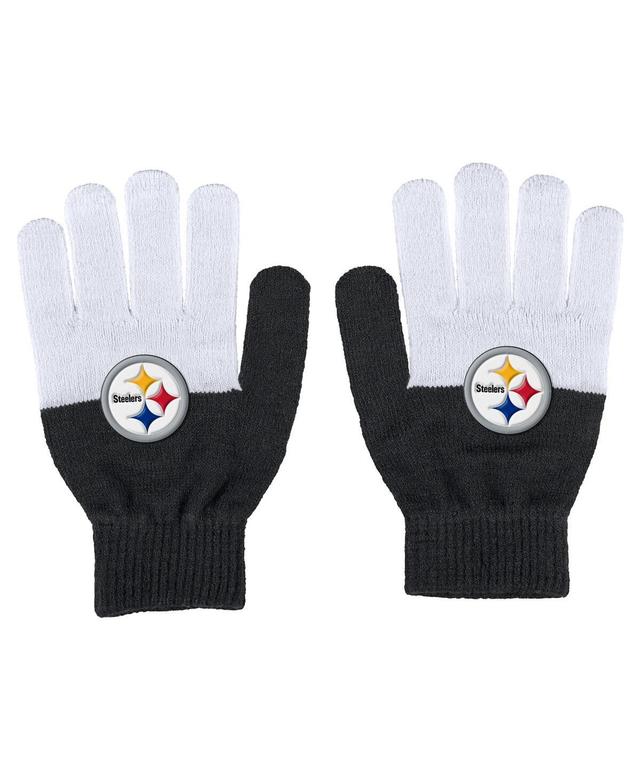 Womens WEAR by Erin Andrews Pittsburgh Steelers Color-Block Gloves Product Image