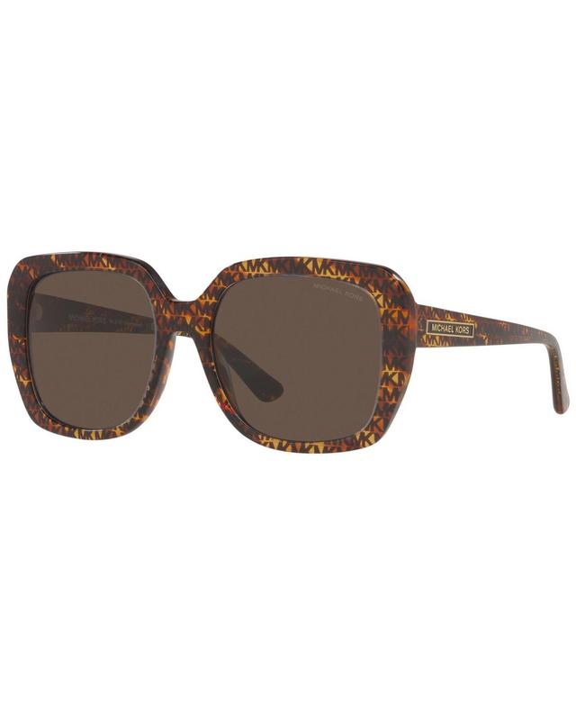 Michael Kors Womens Manhasset Sunglasses, MK2140 - MK LOGO PRINT TORTOISE Product Image