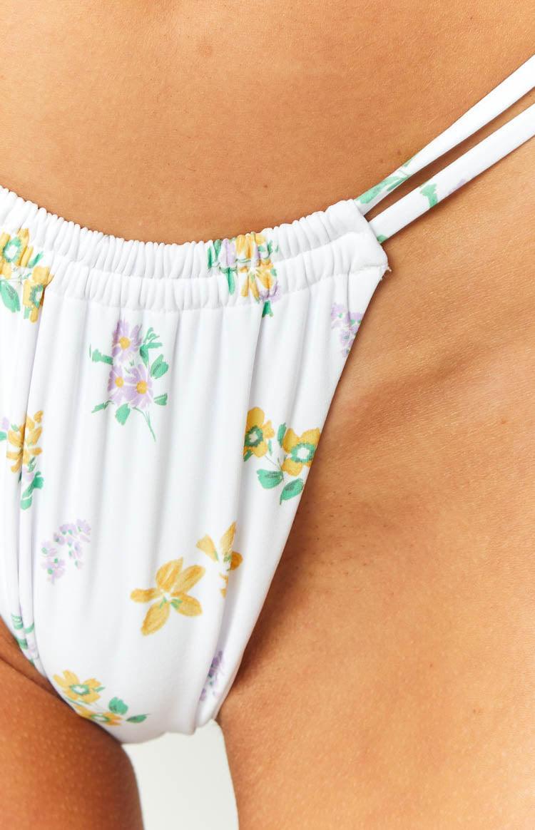 9.0 Swim Sumba White Floral Print Bikini Bottoms Product Image