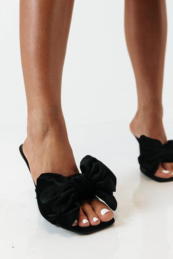 The Bonny Velvet Heel In Black Product Image