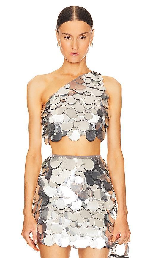 One Shoulder Sequin Top Product Image