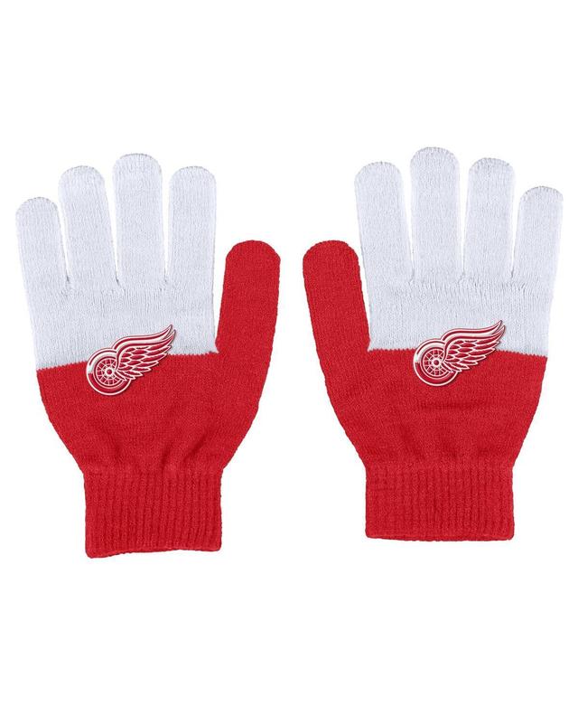 Womens WEAR by Erin Andrews Detroit Red Wings Color-Block Gloves Product Image