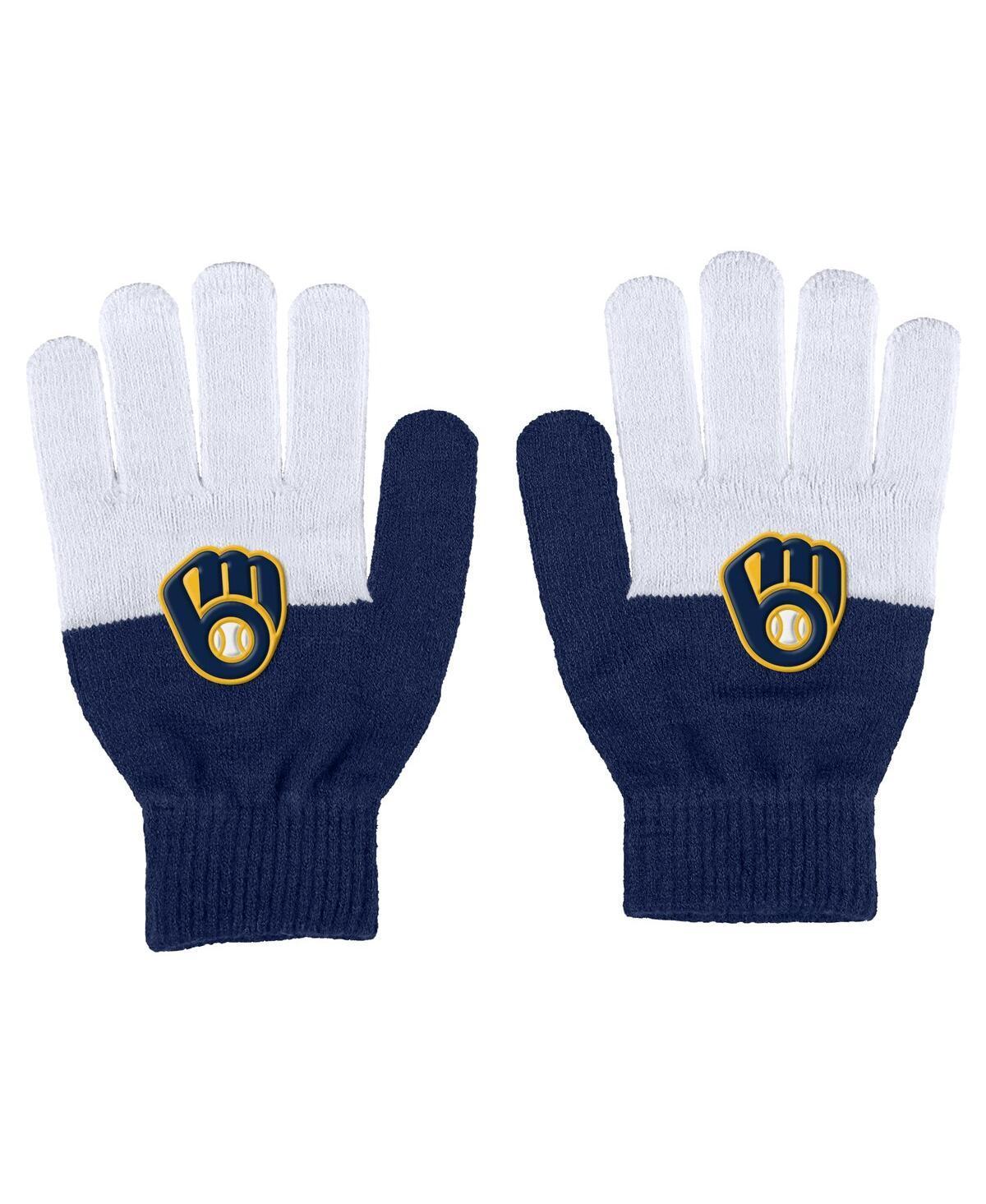 Womens WEAR by Erin Andrews Milwaukee Brewers Color-Block Gloves Product Image