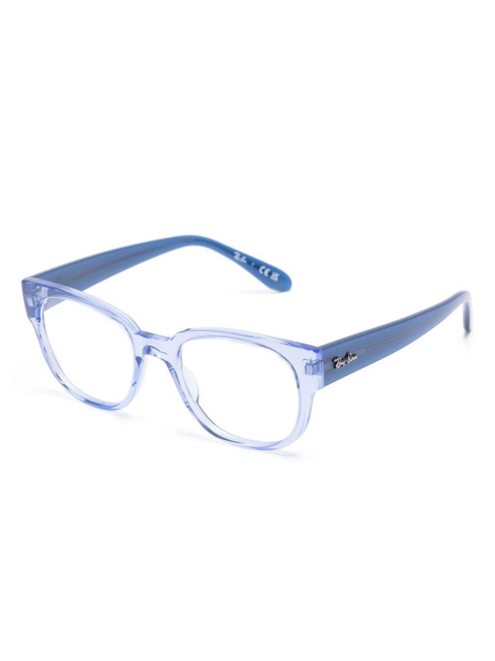 RAY BAN Rb7210 Logo-plaque Glasses In Blue Product Image