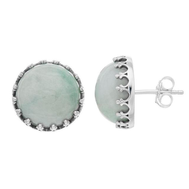 SIRI USA by TJM Sterling Silver Jade Stud Earrings, Womens, Green Product Image