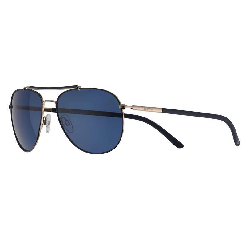 Mens Timberland 59mm Polarized Aviator Sunglasses Product Image