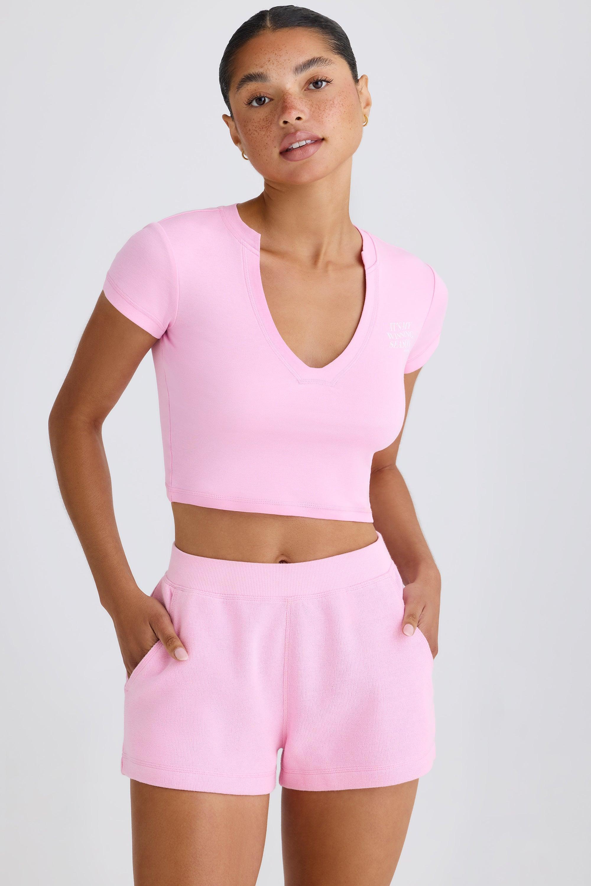 Elasticated Shorts in Bubblegum Pink Product Image