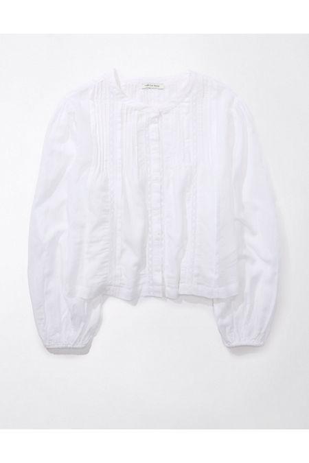 AE Long-Sleeve Pintuck Shirt Women's Product Image