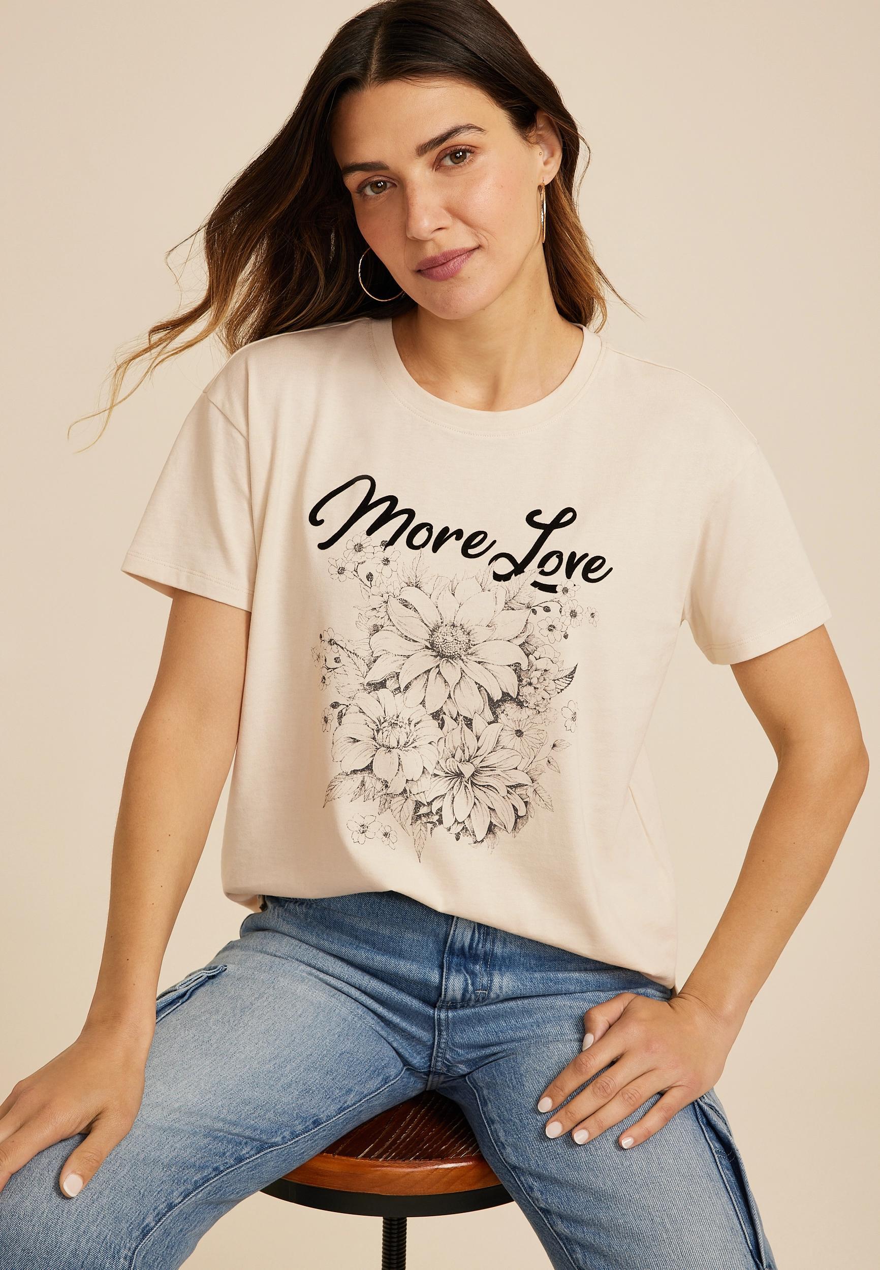 More Love Oversized Fit Graphic Tee Product Image