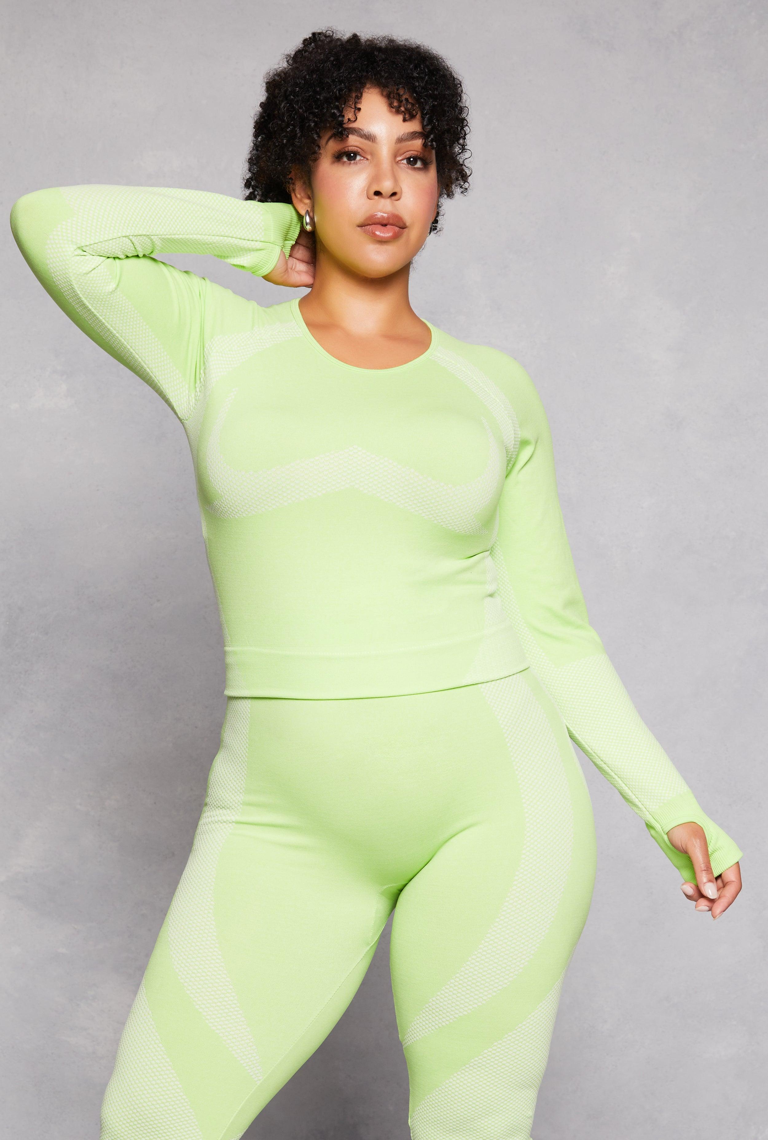 Womens Plus Size Seamless Color Block Active Top Product Image