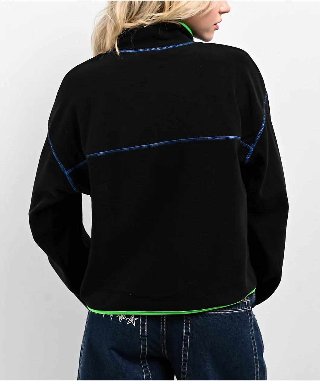 A.LAB Cozie Tech Black Quarter Zip Fleece Product Image