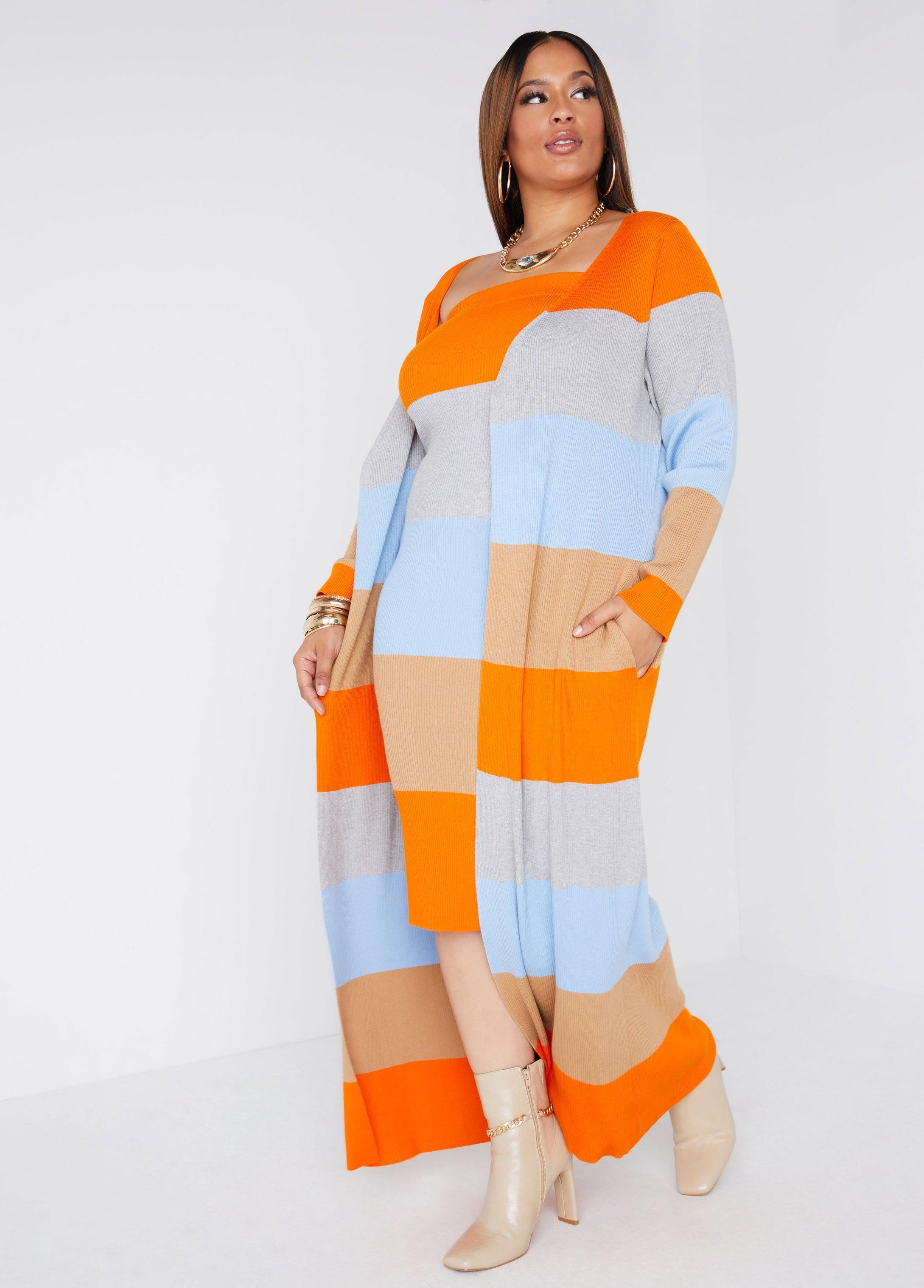 Striped Ribbed Duster Product Image