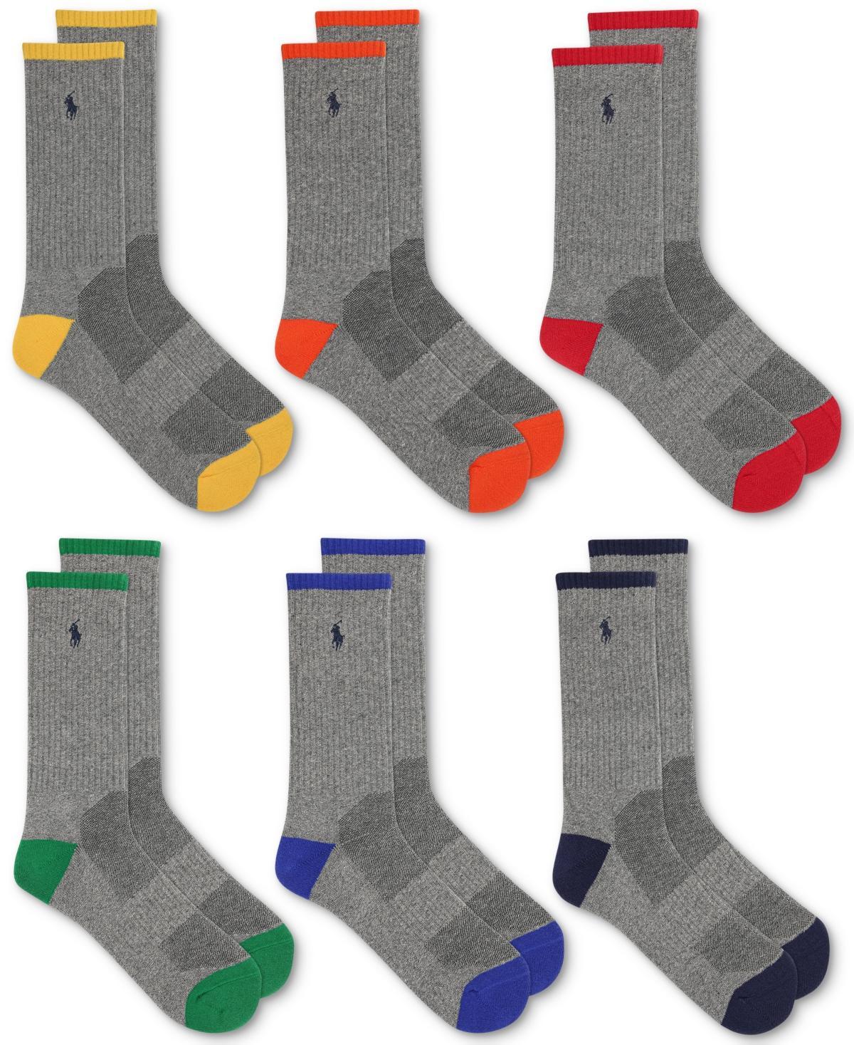 Polo Ralph Lauren Mens 6-Pk. Performance Tipped Crew Socks Product Image