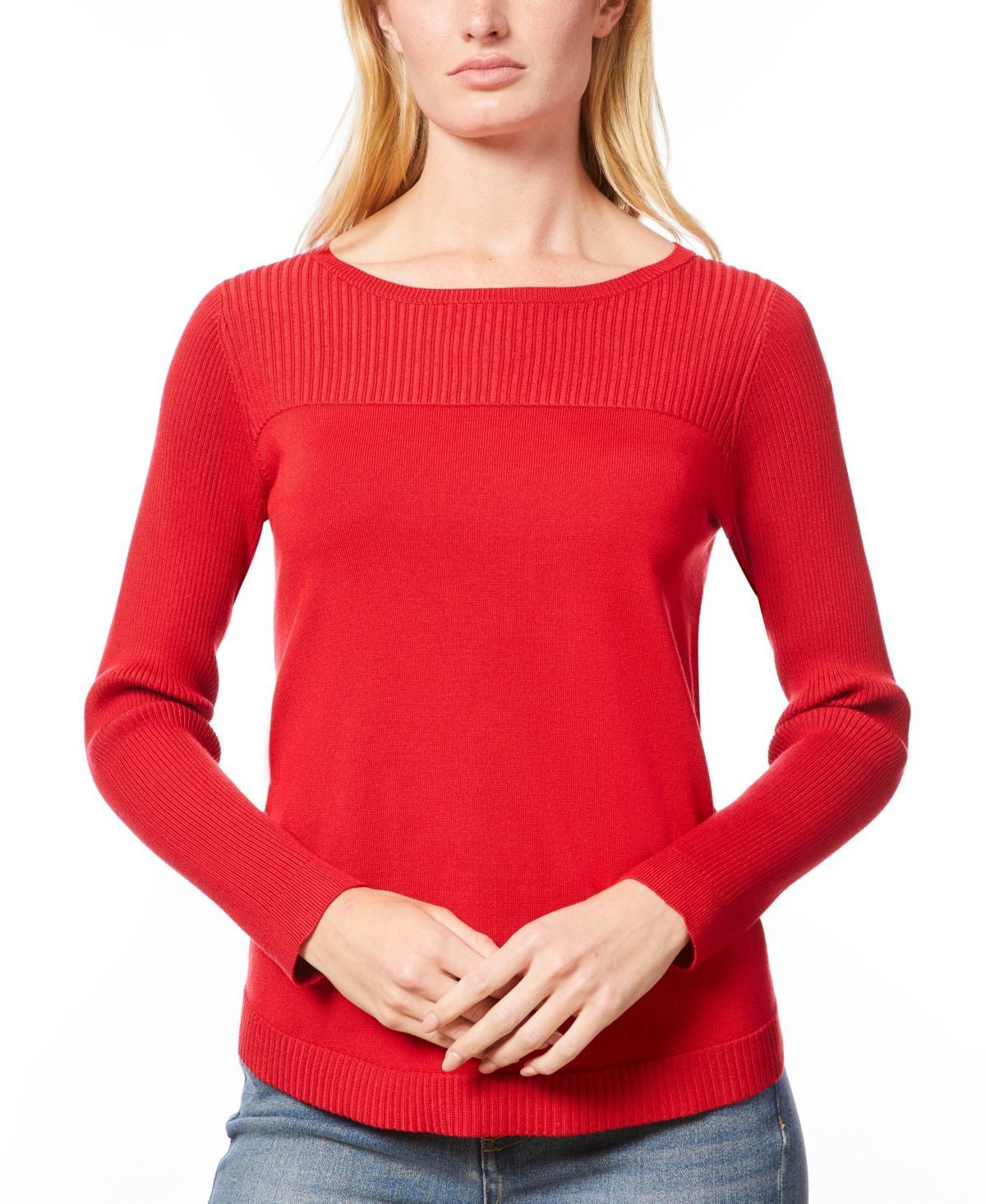 Melissa Paige Womens Boat Neck Long-Sleeve Sweater Product Image